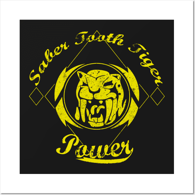 Saber Tooth Tiger Power Wall Art by Designsbytopher